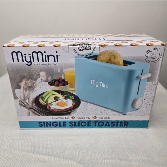My Mini Toaster Blue Single Slice Toaster - Picture 1 of 6